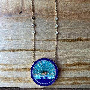 Jacquie Aiche LAPIS + TURQUOISE SUNSHINE OPAL INLAY NECKLACE ⭐️